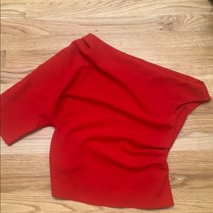 Zara off shoulder red top